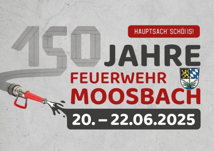 Logo 150 Jahre Feuerwehr Moosbach